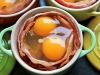 Egg og bacon bakt i ovn