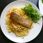 Ørret, creme fraiche og soya-saus