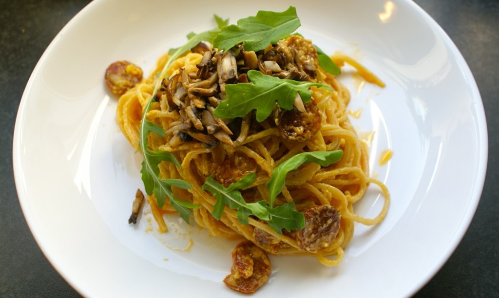 Pasta Carbonara med en spansk vri