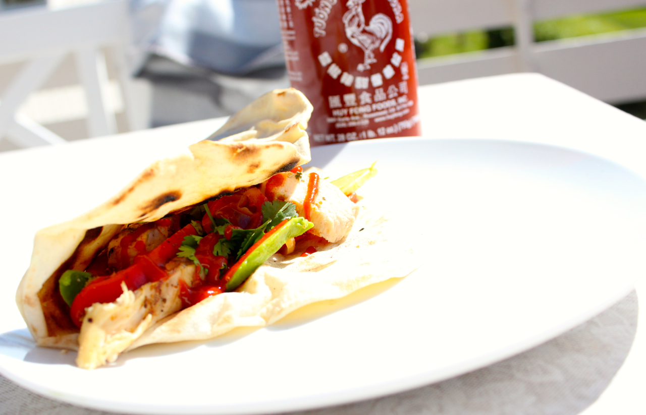 Kyllingfajitas med limemarinade og hjemmelagde lefser