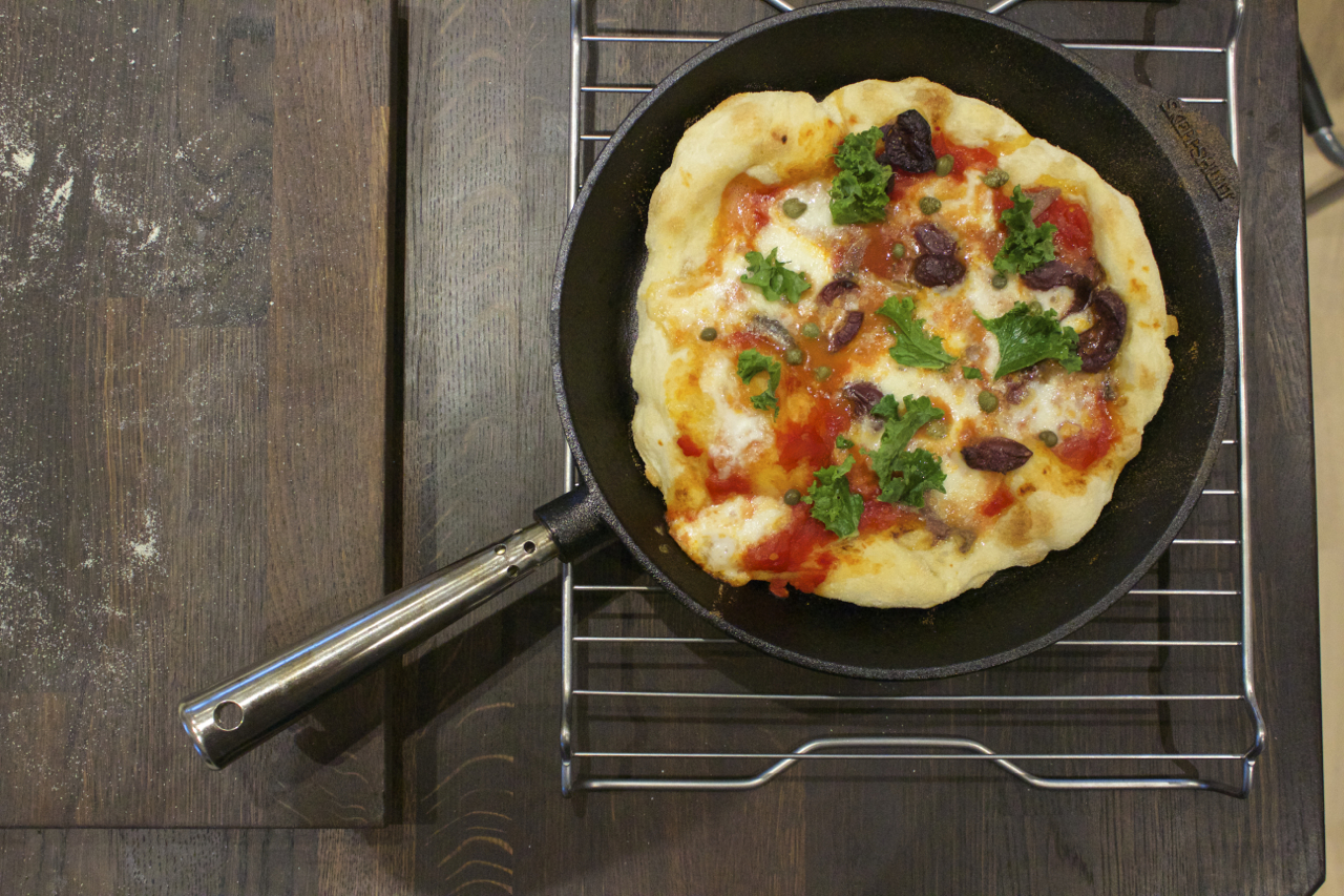 Knafri pizza i jernpanne